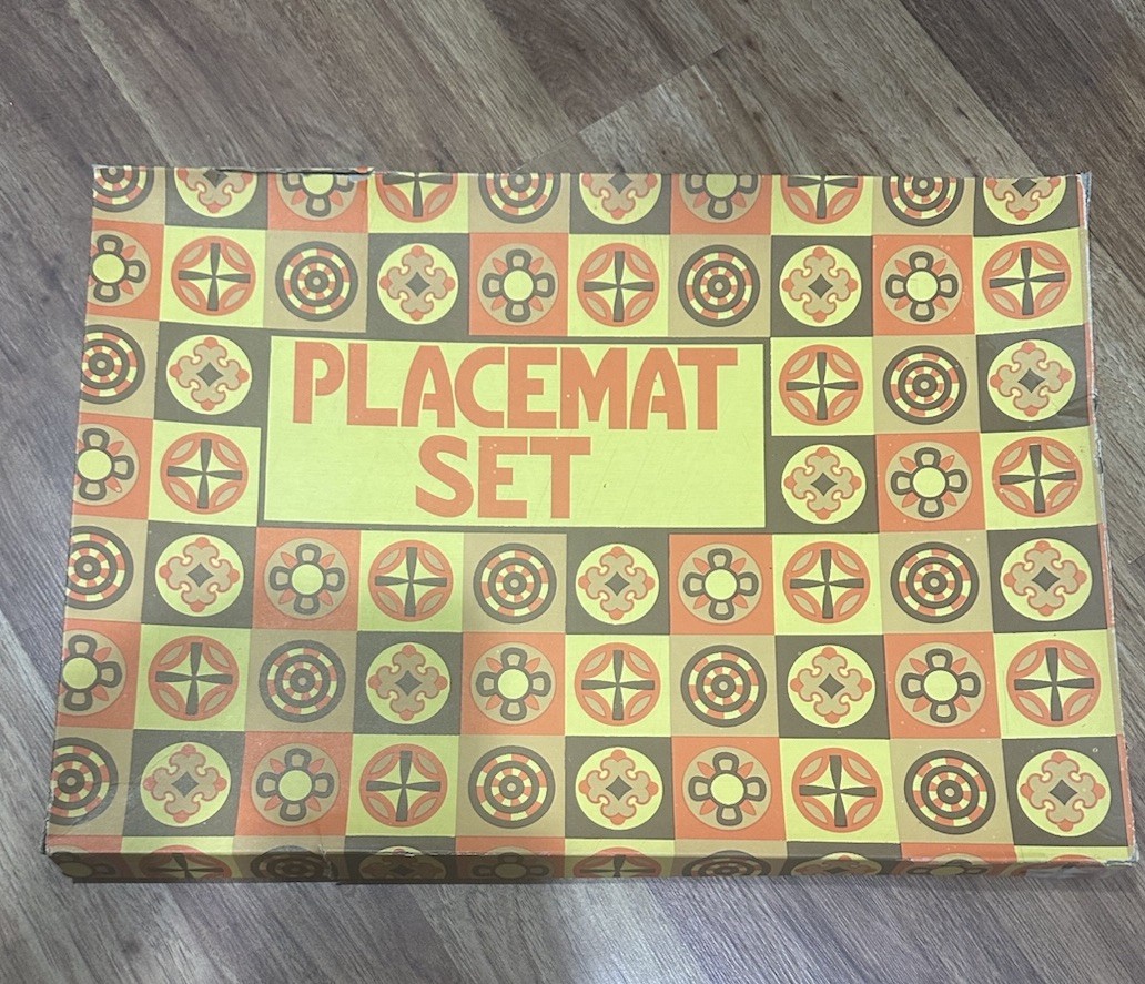 Vintage Franco And Co Placemat Set An Original Box 4 Placemats 4 Napkins USA Vintage Franco And Co Placemat Set An Original Box 4 Placemats 4 Napkins USA