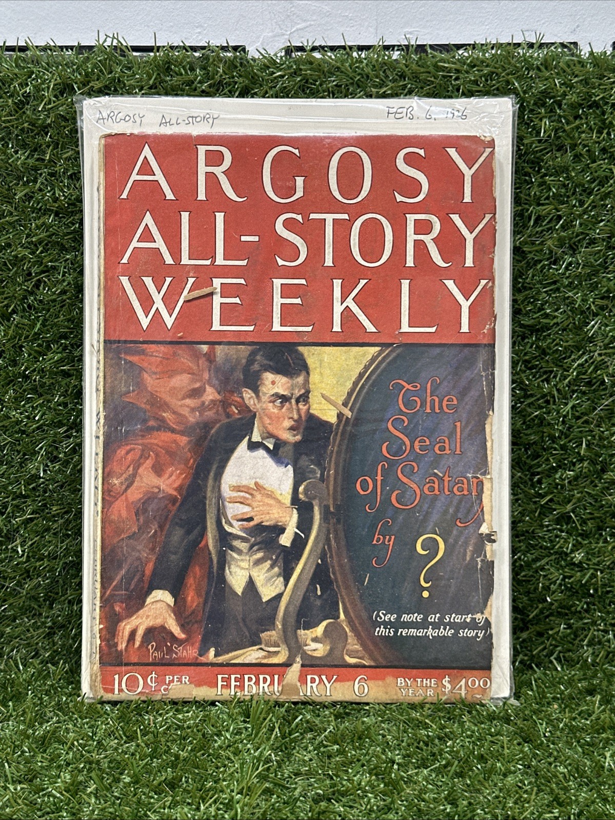 Argosy All-Story Weekly Pulp Magazine February 6 The Seal Of Satan