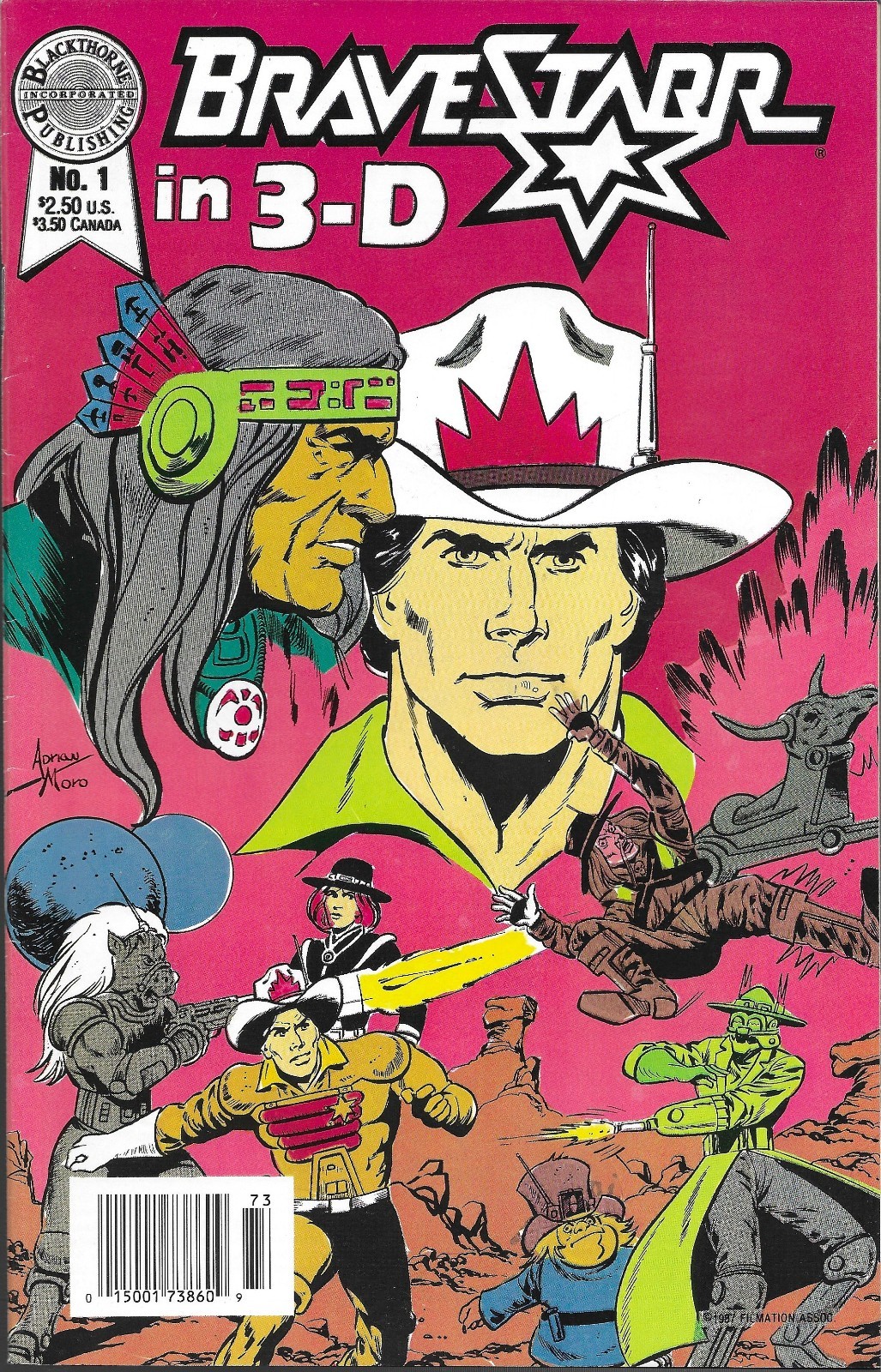 BRAVESTARR IN 3-D #1 WITH GLASSES (VF) COPPER AGE BLACKTHORNE PUBLISHING