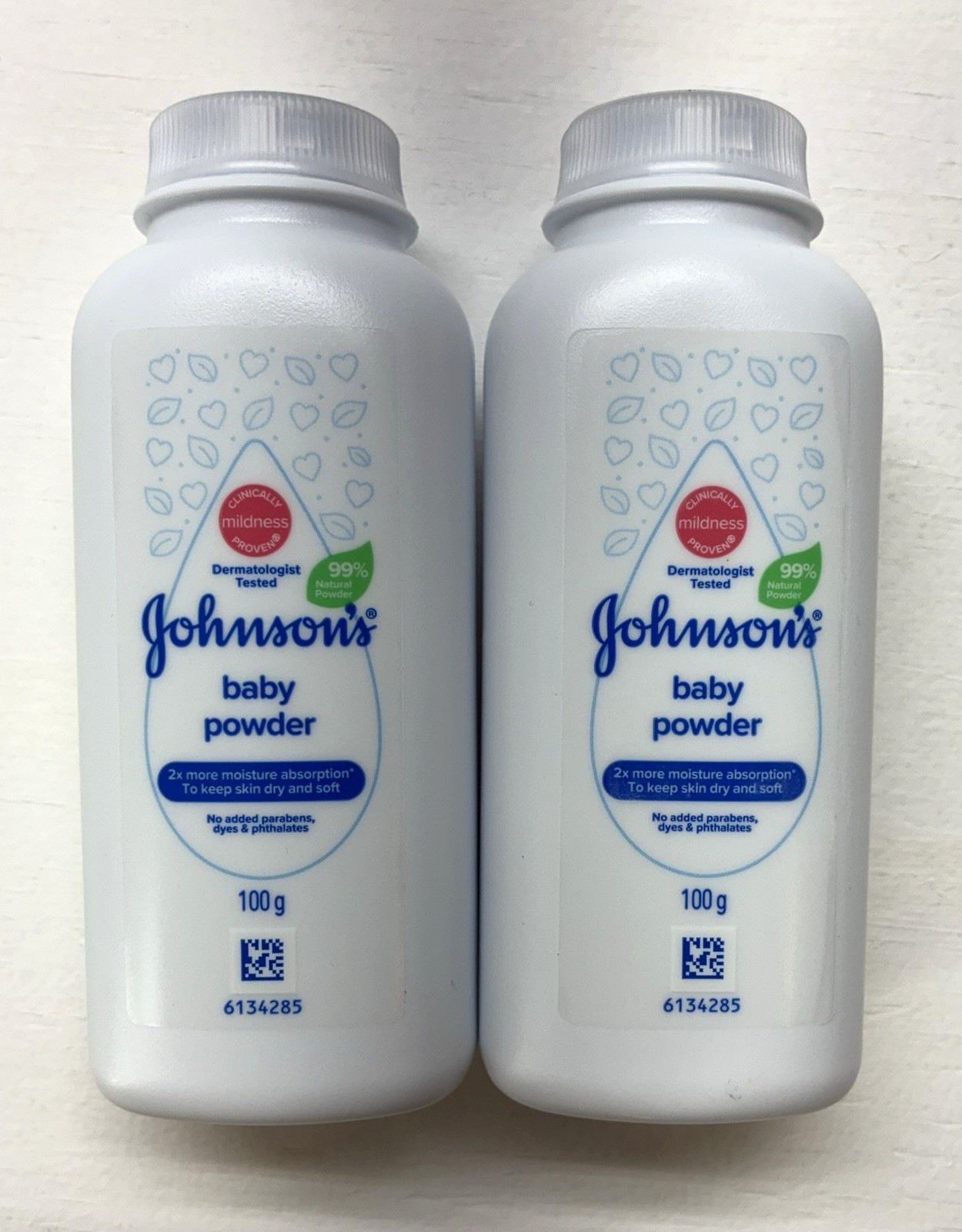 Johnson’s Baby Powder Original Pink Label 100g Lot of 2 New Sealed Exp 2029 Johnson’s Baby Powder Original Pink Label 100g Lot of 2 New Sealed Exp 2029