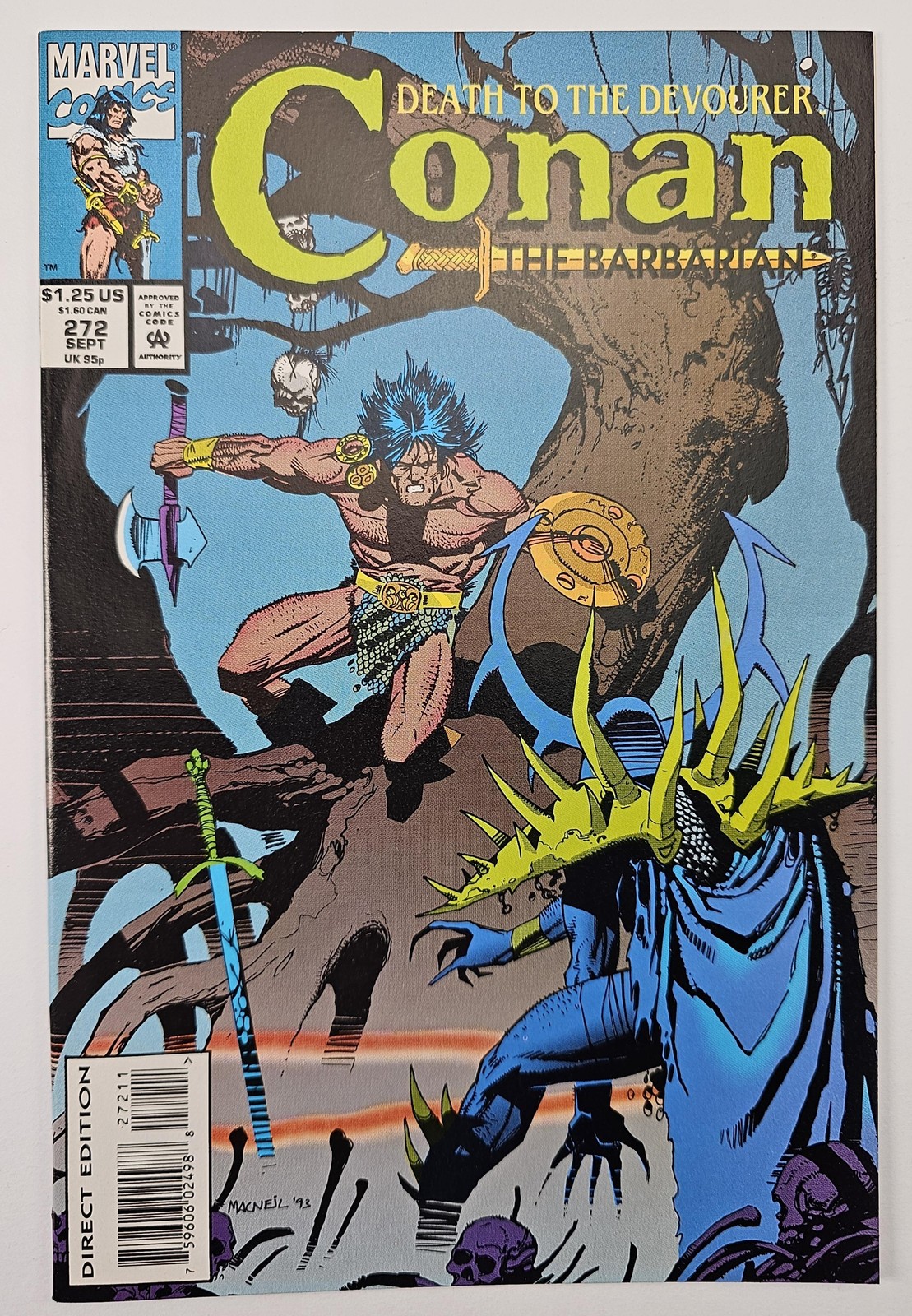 Vintage 1993 Marvel Conan the Barbarian #272 Comic Death to the Devourer USA