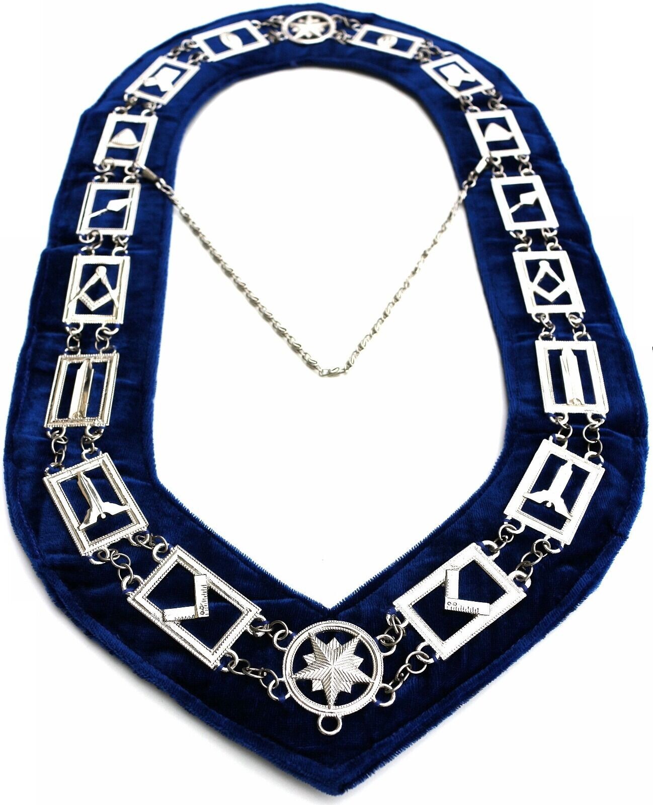 MASONIC REGALIA MASTER MASON BLUE HOUSE LODGE BLUE BACKING COLLAR DMR-400SB MASONIC REGALIA MASTER MASON BLUE HOUSE LODGE BLUE BACKING COLLAR DMR-400SB