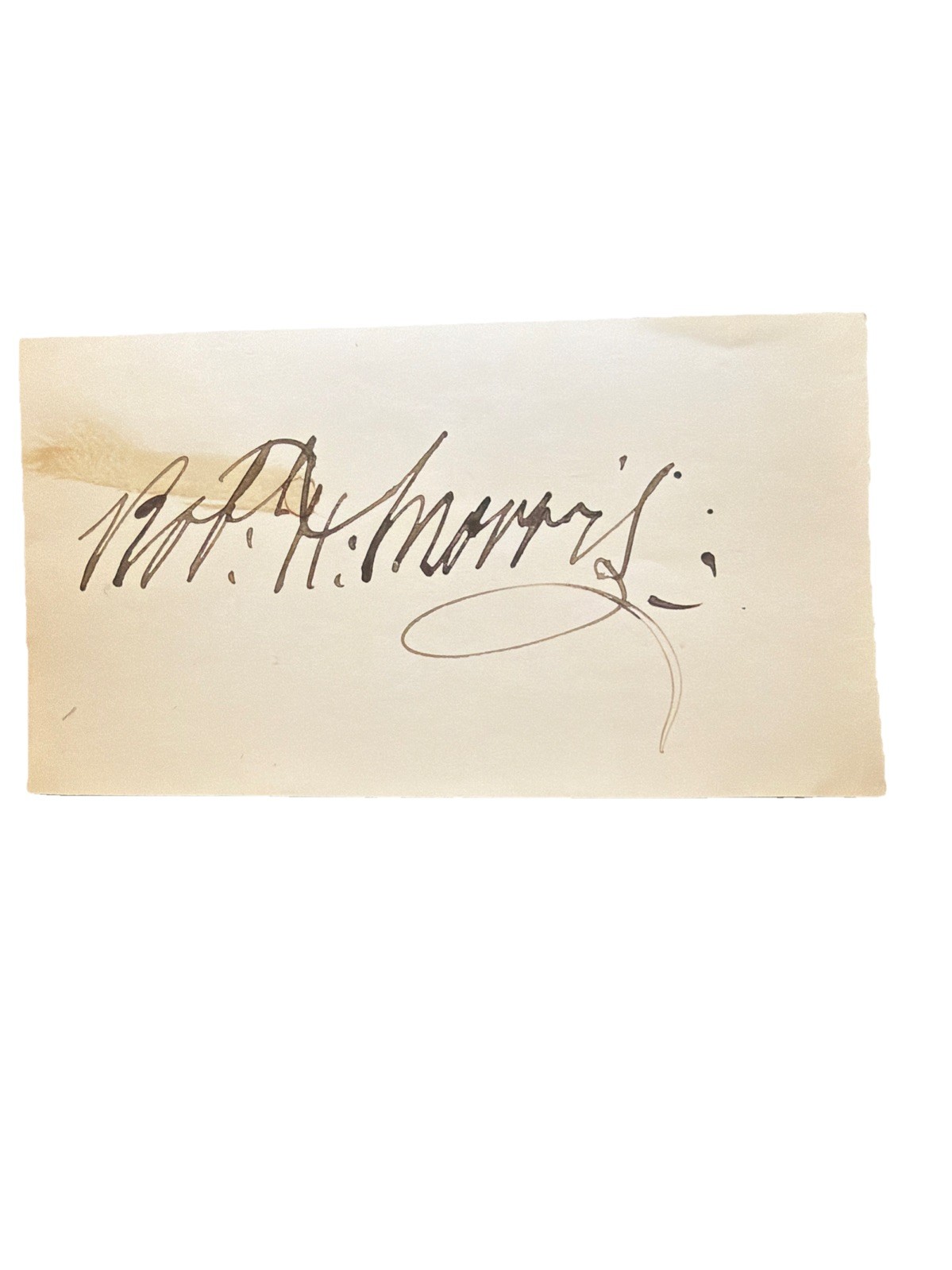 ROBERT H. MORRIS SIGNED CUT AUTOGRAPH NEW YORK CITY 64TH MAYOR POSTMASTER 1840S ROBERT H. MORRIS SIGNED CUT AUTOGRAPH NEW YORK CITY 64TH MAYOR POSTMASTER 1840S