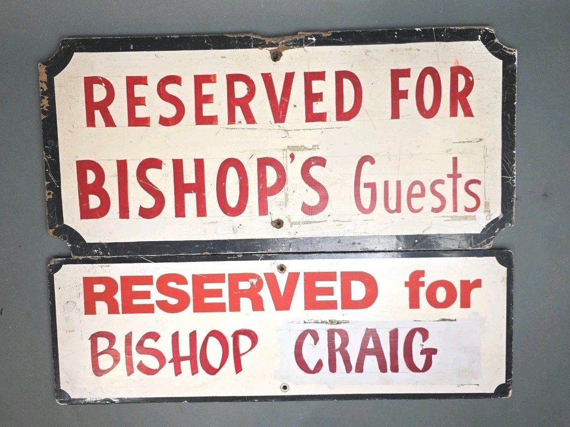 Pair (2) Hand Painted Parking Signs \