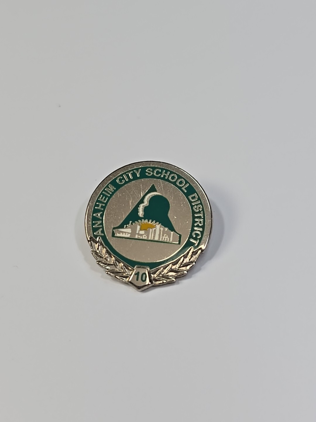 Anaheim City School District 10 Year Employee Service Award Lapel Pin California