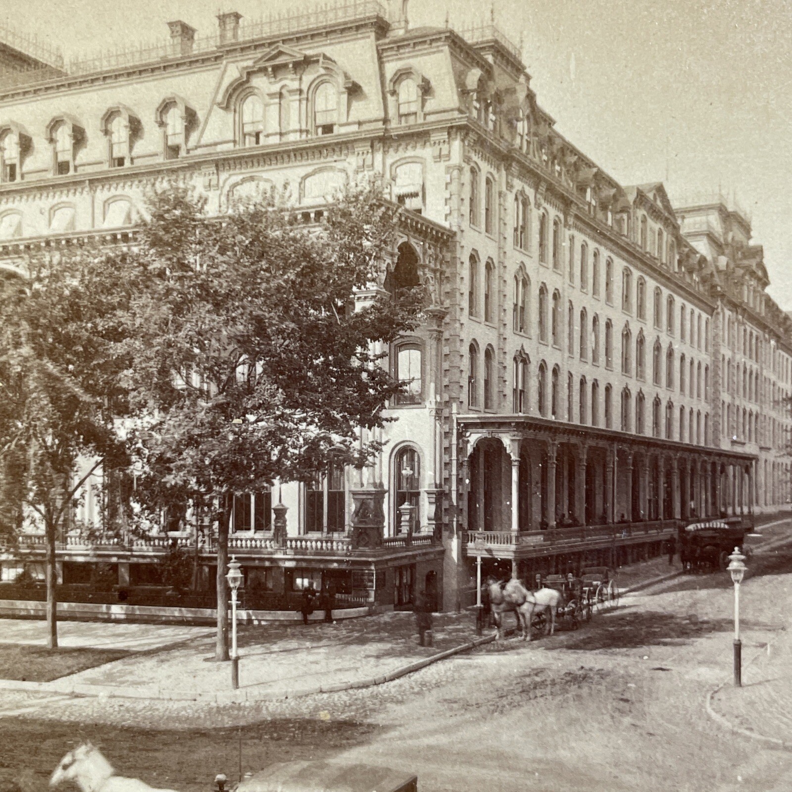 United States Hotel Saratoga Springs Stereoview Conkey & Hultz NY 1880s