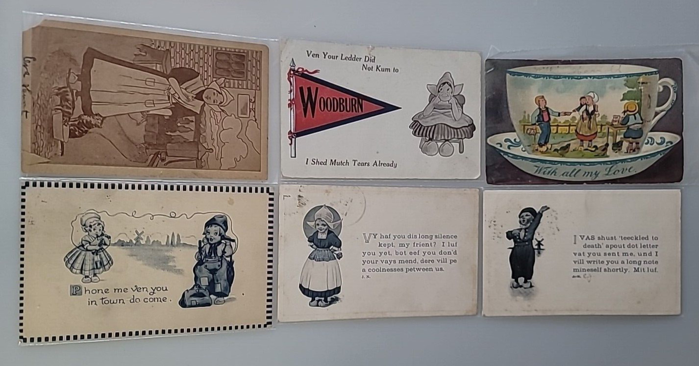 Postcards Antique/Vtg Lot of 6 Dutch Children/Kids Foreign Language 1912-1915 Postcards Antique/Vtg Lot of 6 Dutch Children/Kids Foreign Language 1912-1915