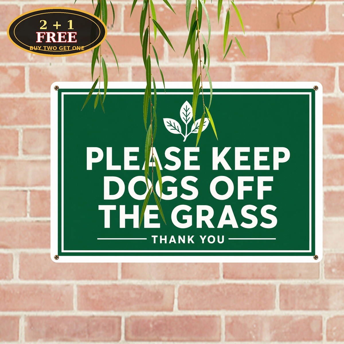 Please Keep Dogs Off Grass Clean Up After Pet Yard Warning Metal Sign