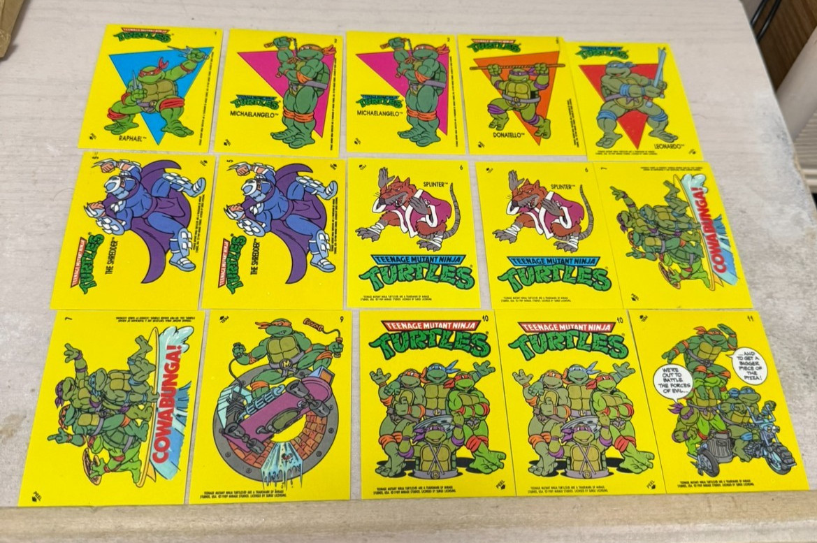 1989 Topps TMNT Teenage Mutant Ninja Turtles - 15 Stickers