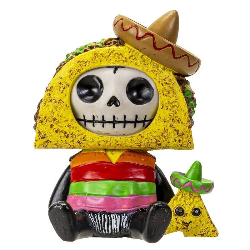 PT Furry Bones Pancho the Taco Skull Resin Mini Figure PT Furry Bones Pancho the Taco Skull Resin Mini Figure