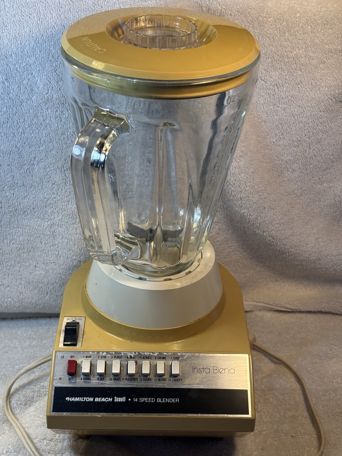 VTG Insta Blend Hamilton Beach Scovill 14 Speed Blender Harvest Gold 640-3-Works VTG Insta Blend Hamilton Beach Scovill 14 Speed Blender Harvest Gold 640-3-Works