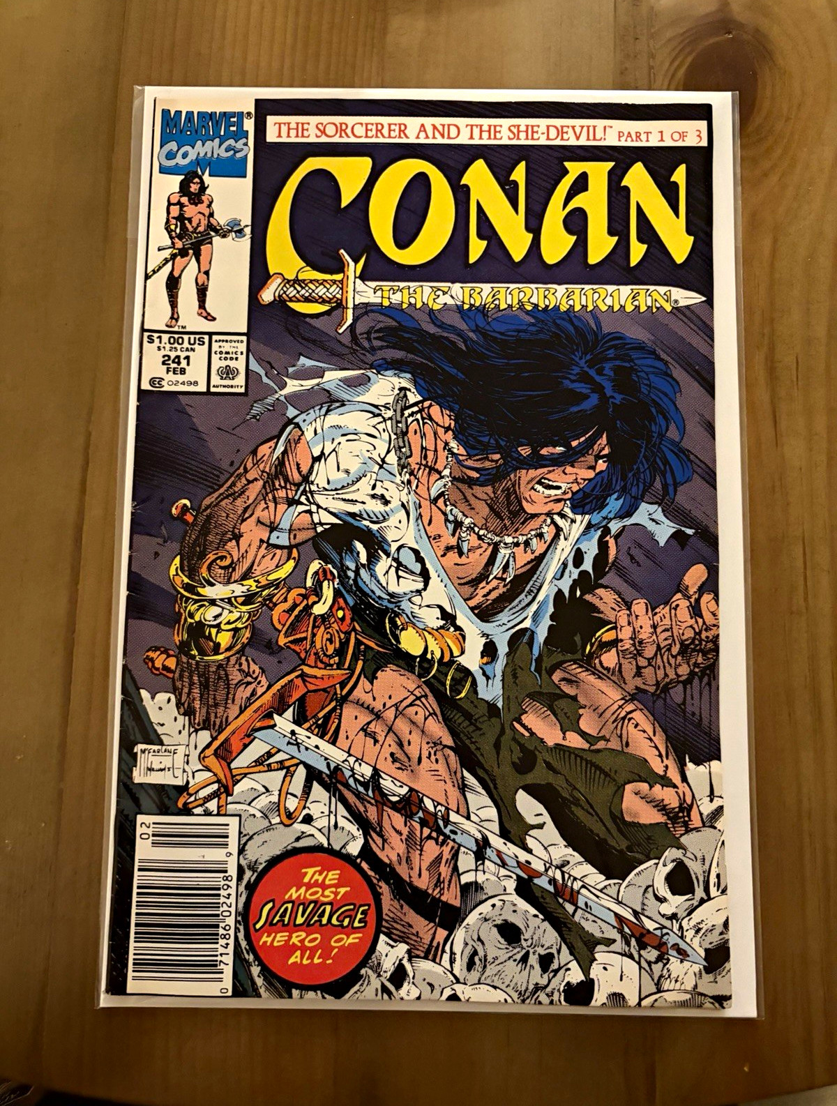 Conan the Barbarian #241 Todd McFarlane Cover Art Newsstand
