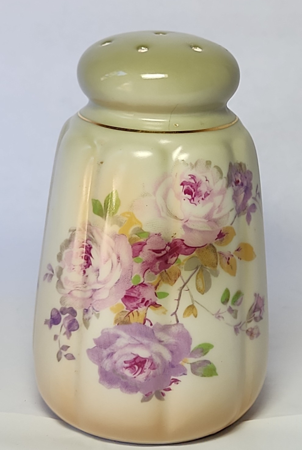 Powder Jar Shaker Antique Vtg Signed Red Mark RS Prussia Suhl Original Cork 5 Powder Jar Shaker Antique Vtg Signed Red Mark RS Prussia Suhl Original Cork 5