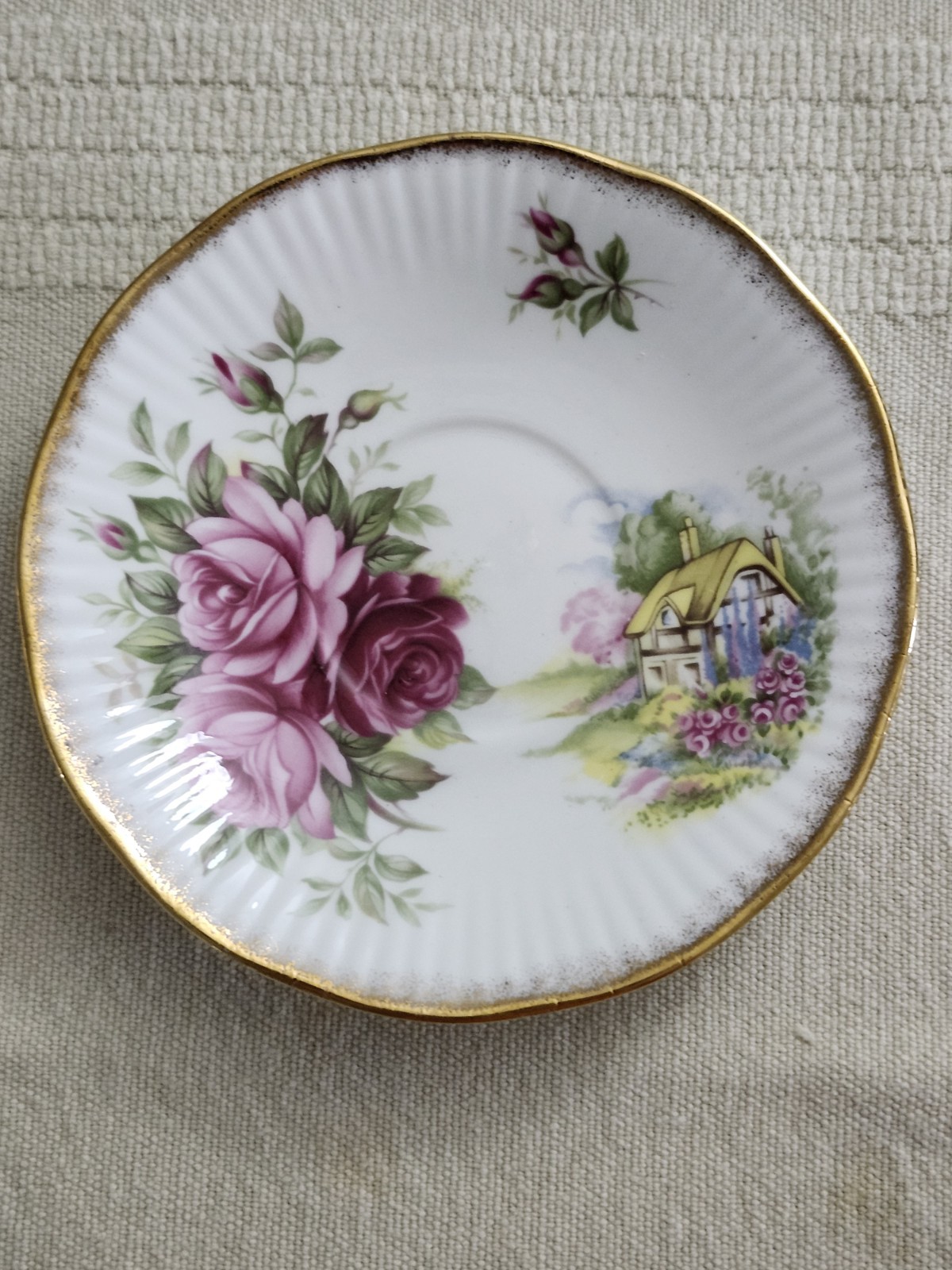 Vintage Queen's Staffordshire Bone China Soucer England