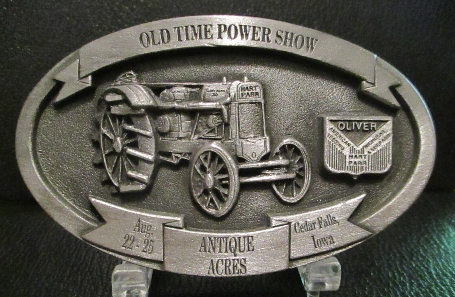 Oliver Hart Parr 30 Tractor Pewter Belt Buckle 1993 Antique Acre Power Show Iowa