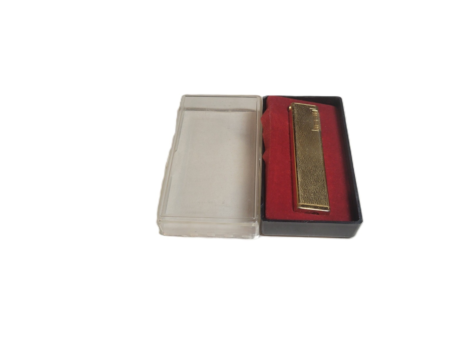 NIce Vintage cigarette lighter Hi lite Gold tone Pipe lighter cigar with case