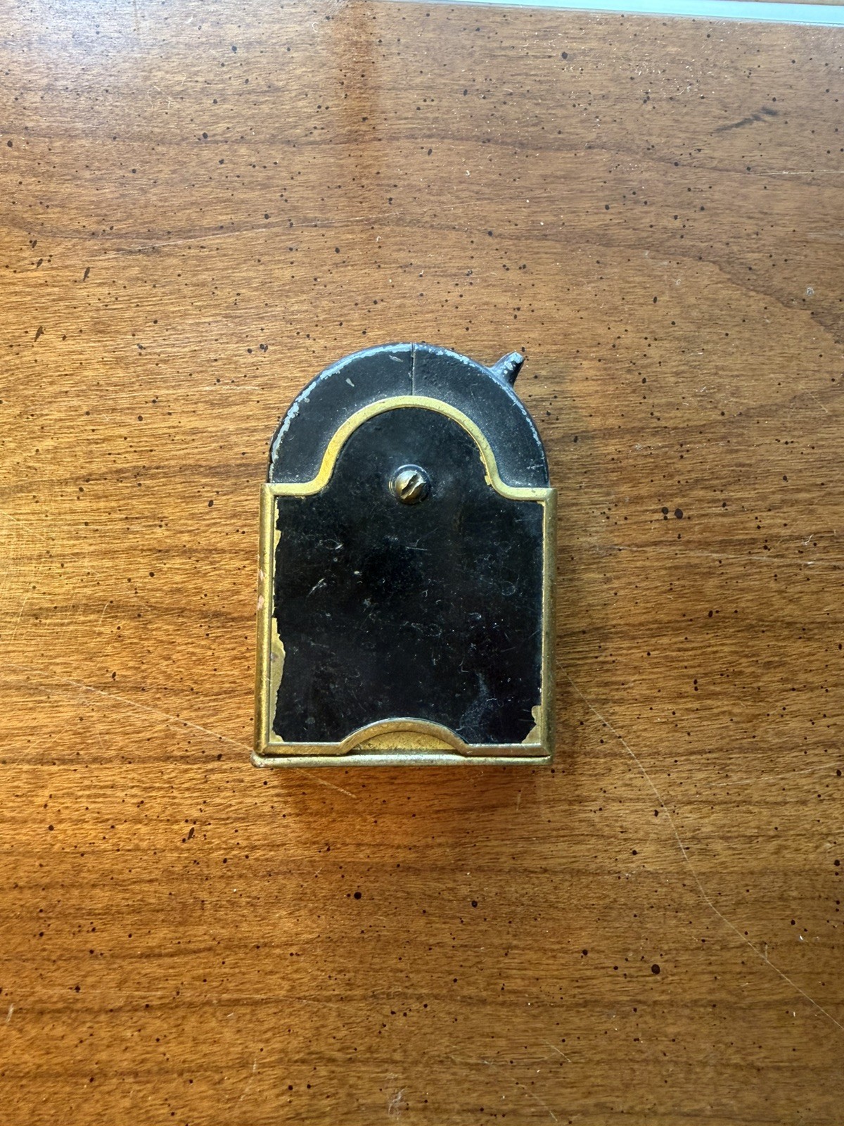 Rare 1930's Art Deco Enamel Negbaur Dome Liter Petrol Lighter USA *Parts/Repair