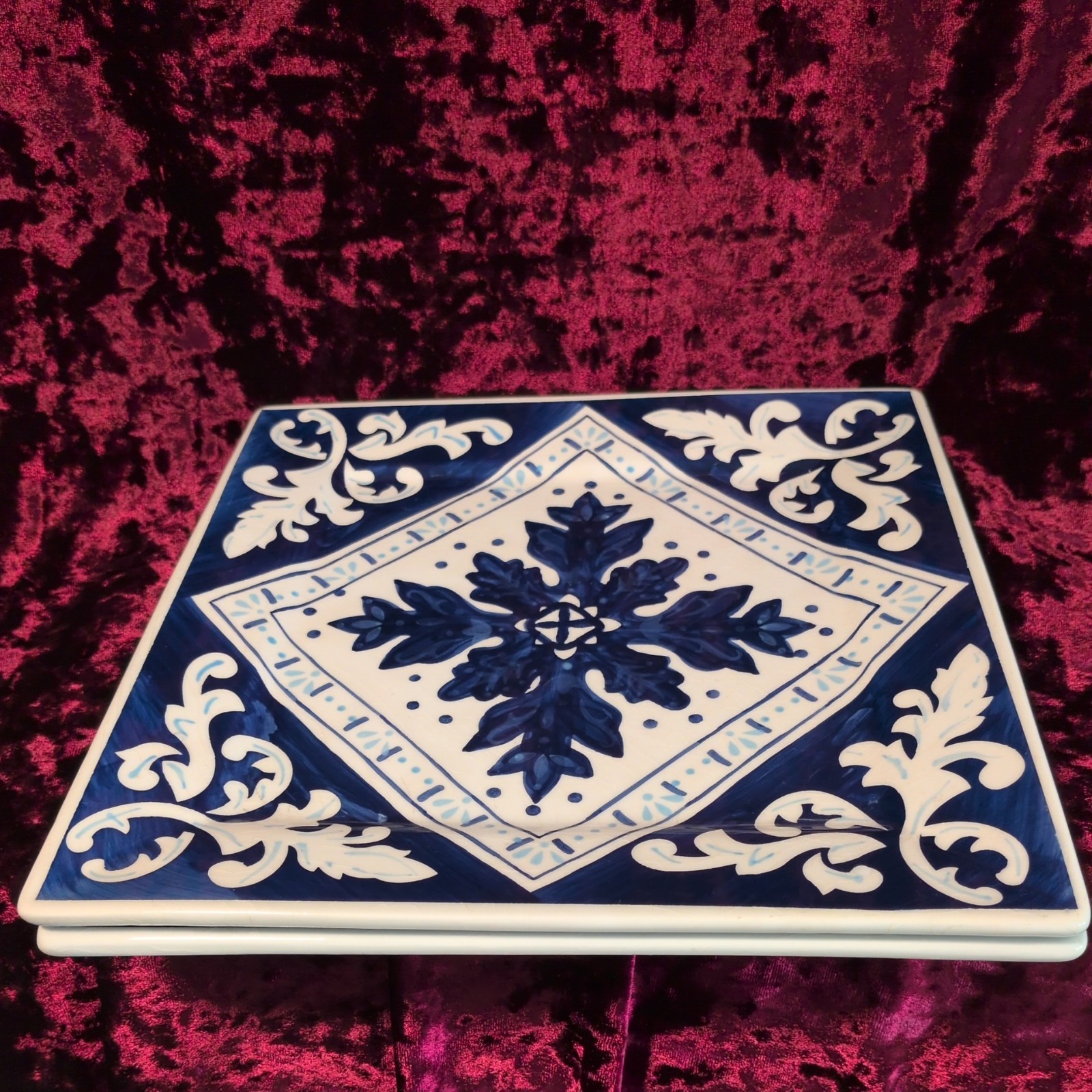 A Perfect Table Blue and White Ceramic Dinner Plate A Perfect Table Blue and White Ceramic Dinner Plate