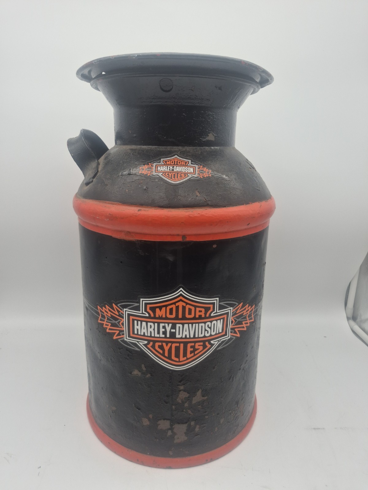 Vintage-Style, Custom-Painted Metal Harley-Davidson Milk Can/Jug***Free Ship***