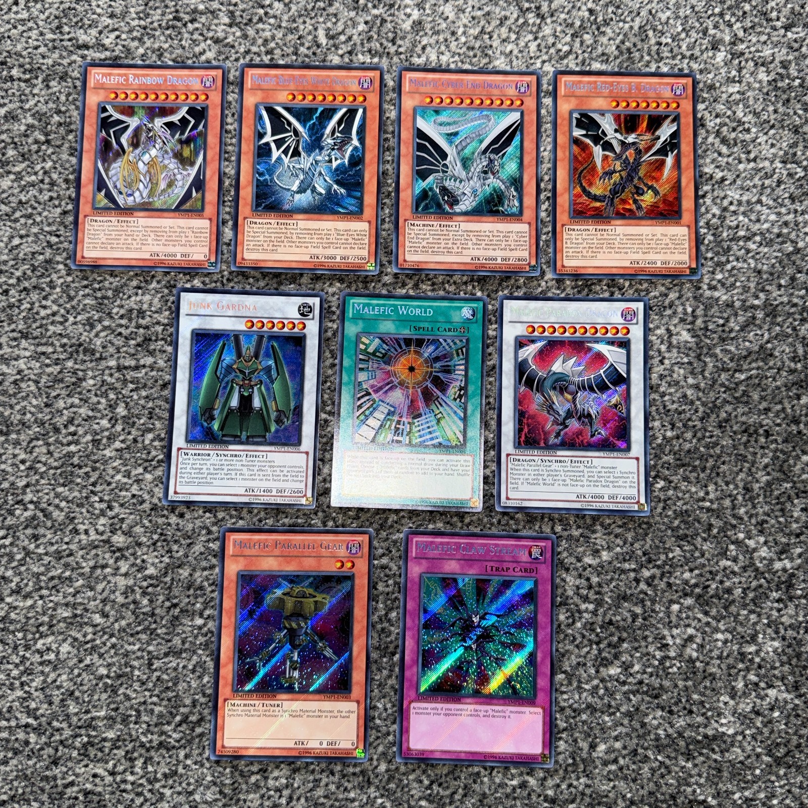 YuGiOh - 3D Bonds Beyond Time 3D Full 9 Card Set - YMP1 Malefics *Pack Fresh*