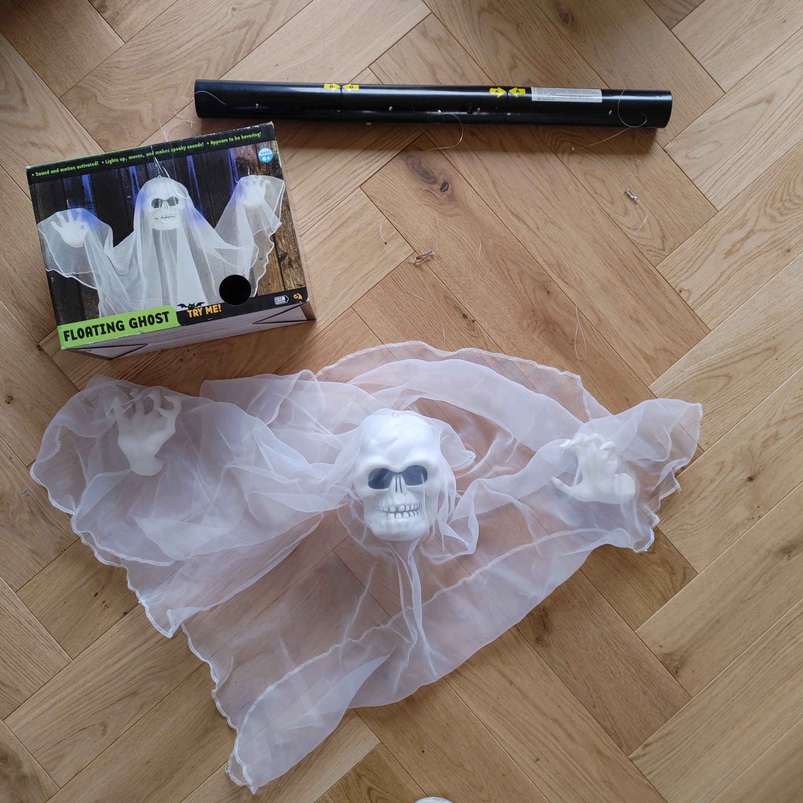 Gemmy 2002 Floating Ghost Animated Halloween Prop W/Box RARE READ DESCRIPTION