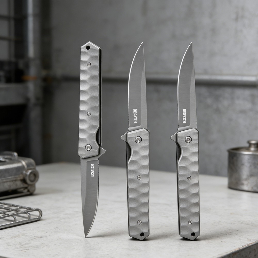 3PC Pocket Folding Knife Ball Bearing Quickly Flipper Open  3.54\