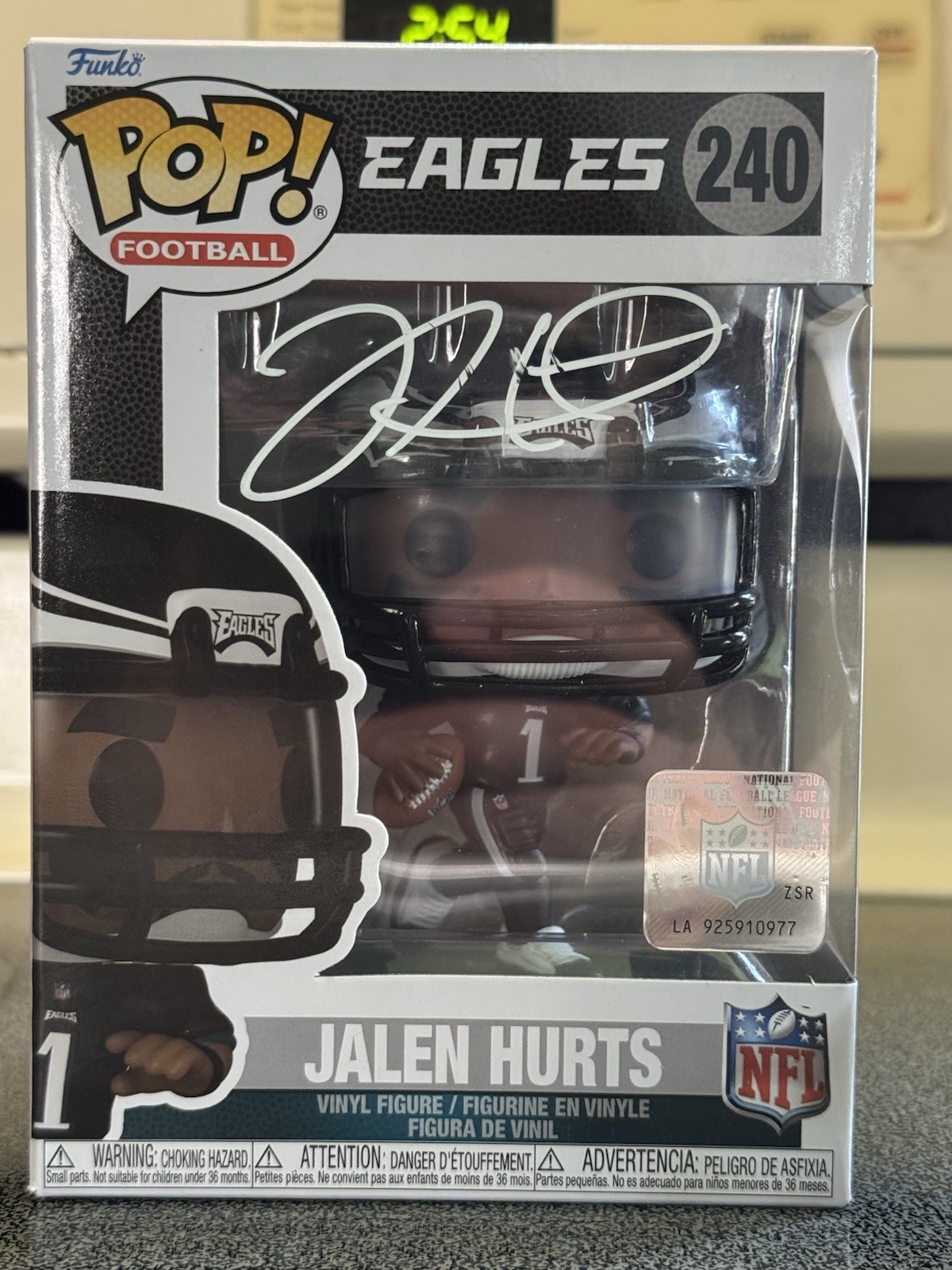 Jalen Hurts Autographed Funko Pop #240 GAA Certified Authentication Eagles Rare