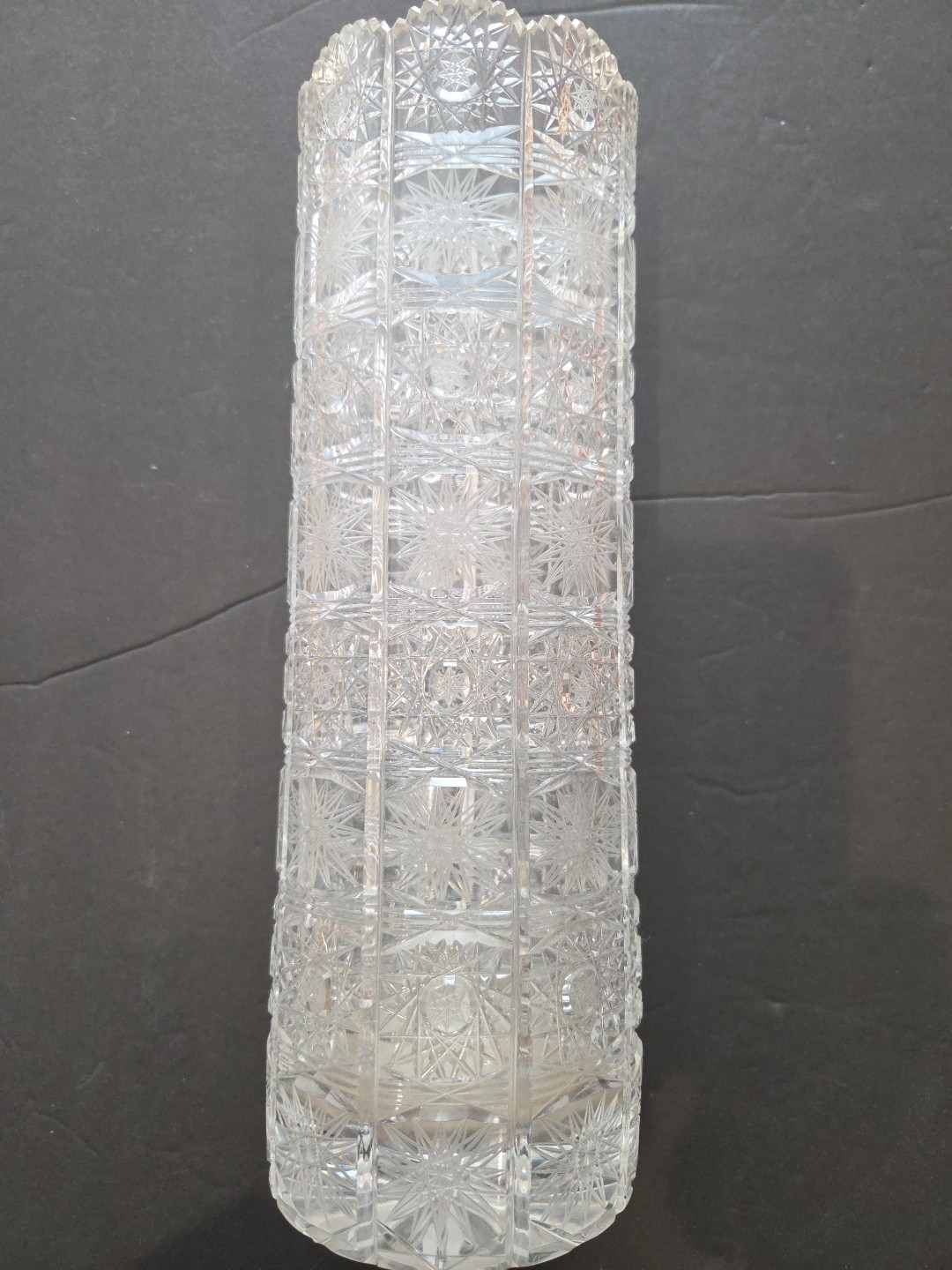 Bohemia Czech Queen Lace Crystal Vase 12\