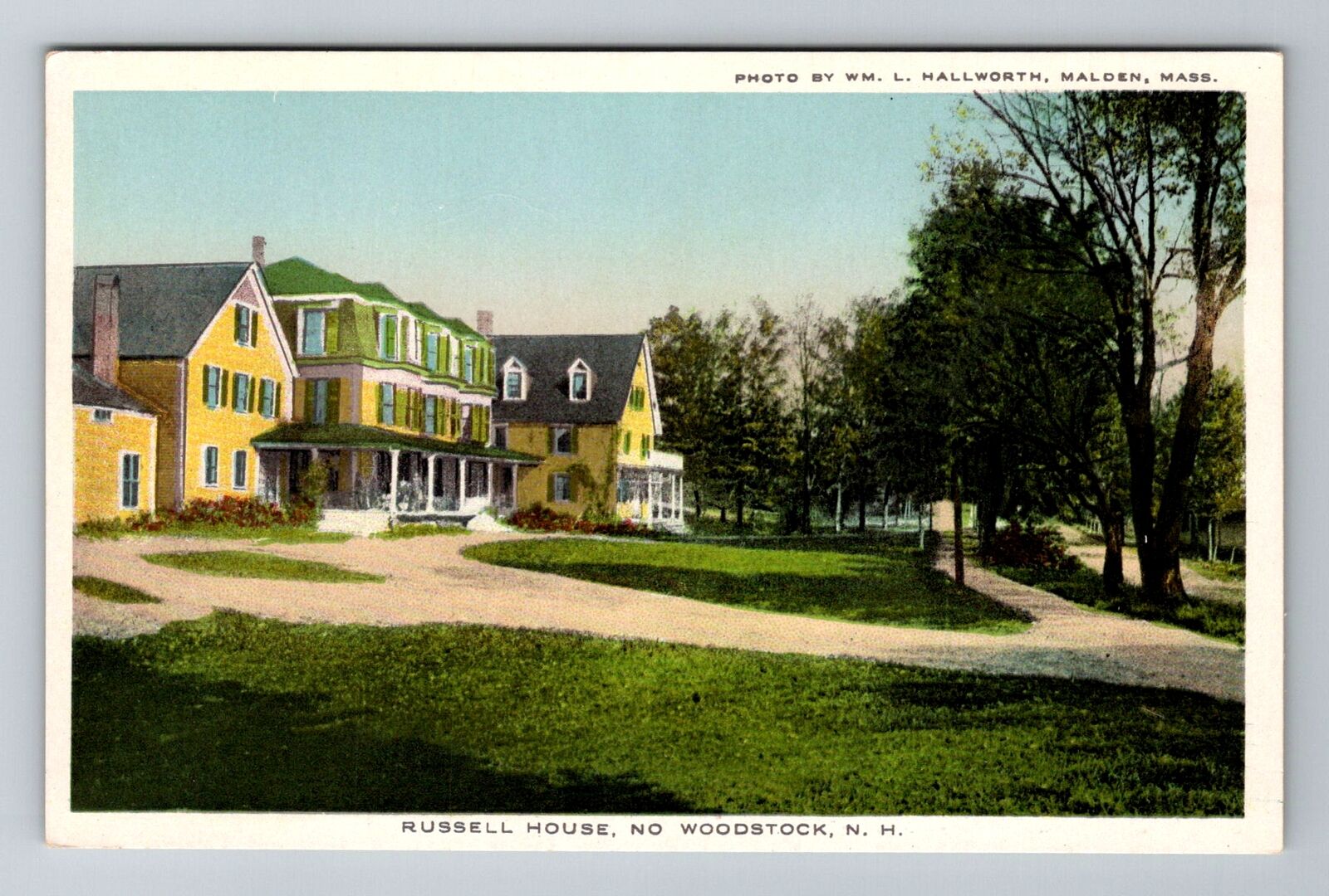 Malden MA-Massachusetts, WM L Hallworth House, Antique Souvenir Vintage Postcard