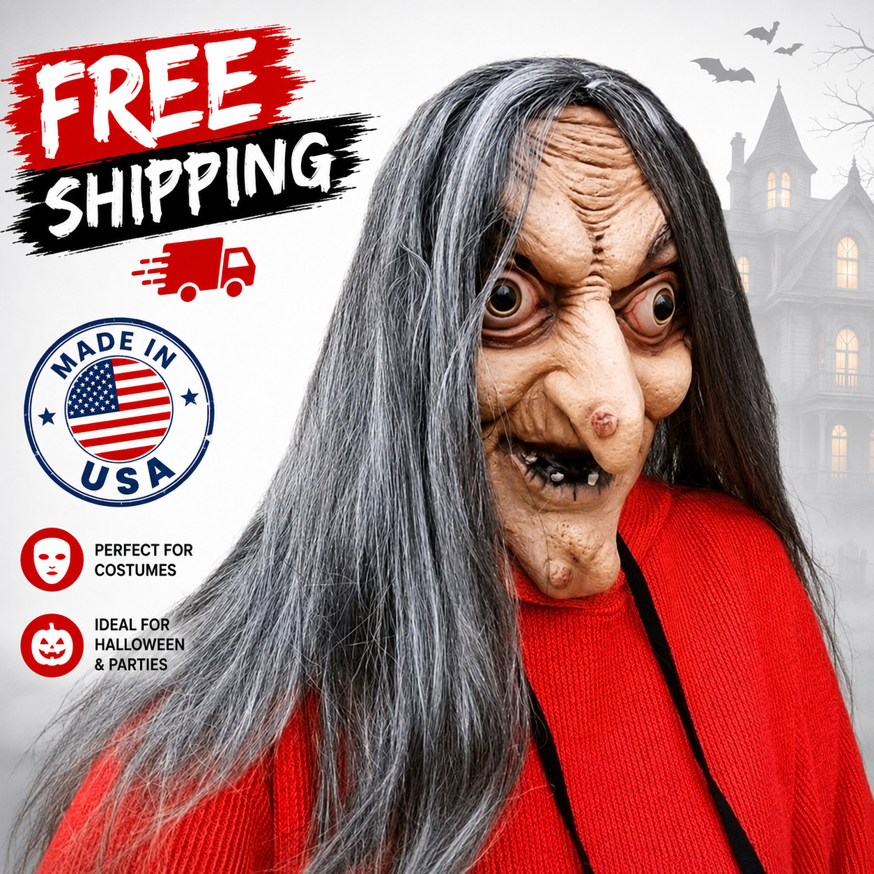 Halloween Old Witch Mask Scary Latex Full Head Mask Halloween Old Witch Mask Scary Latex Full Head Mask