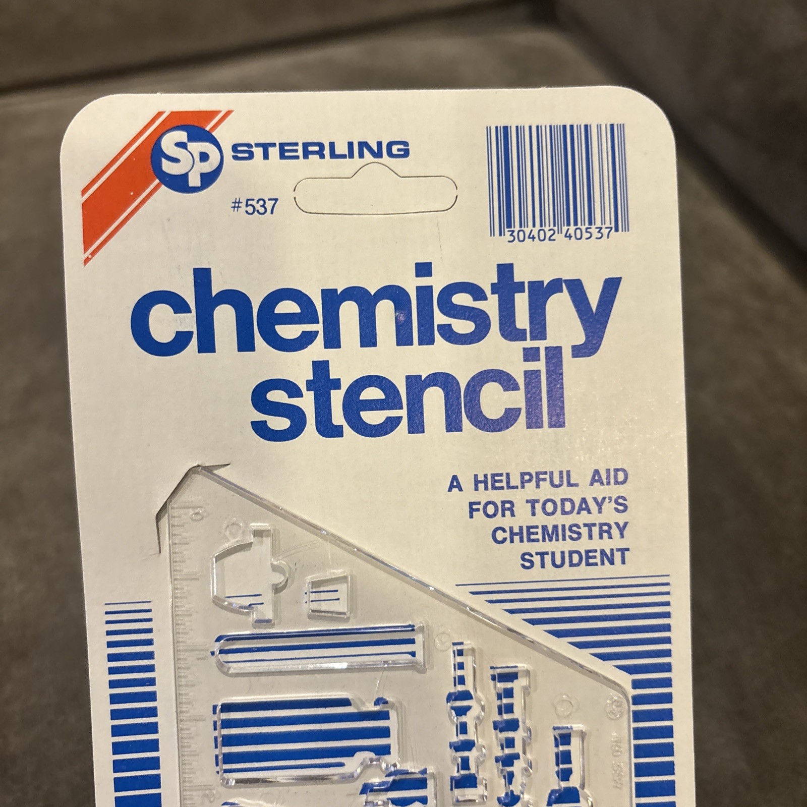 Vtg Chemistry Stencil 537 Sterling Plastics USA Pencil VTG 1981 NOS