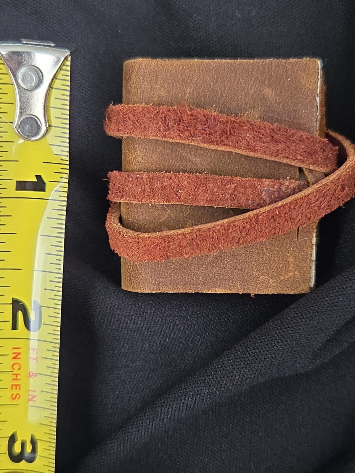 VINTAGE MINIATURE HOLY BIBLE Genesis To Revelation Leather Suede Wrap Strap... VINTAGE MINIATURE HOLY BIBLE Genesis To Revelation Leather Suede Wrap Strap...