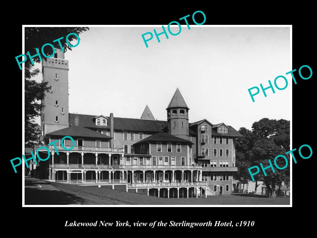 Lakewood New York The Sterlingworth Hotel c1910 Large Historic Old Photo Lakewood New York The Sterlingworth Hotel c1910 Large Historic Old Photo
