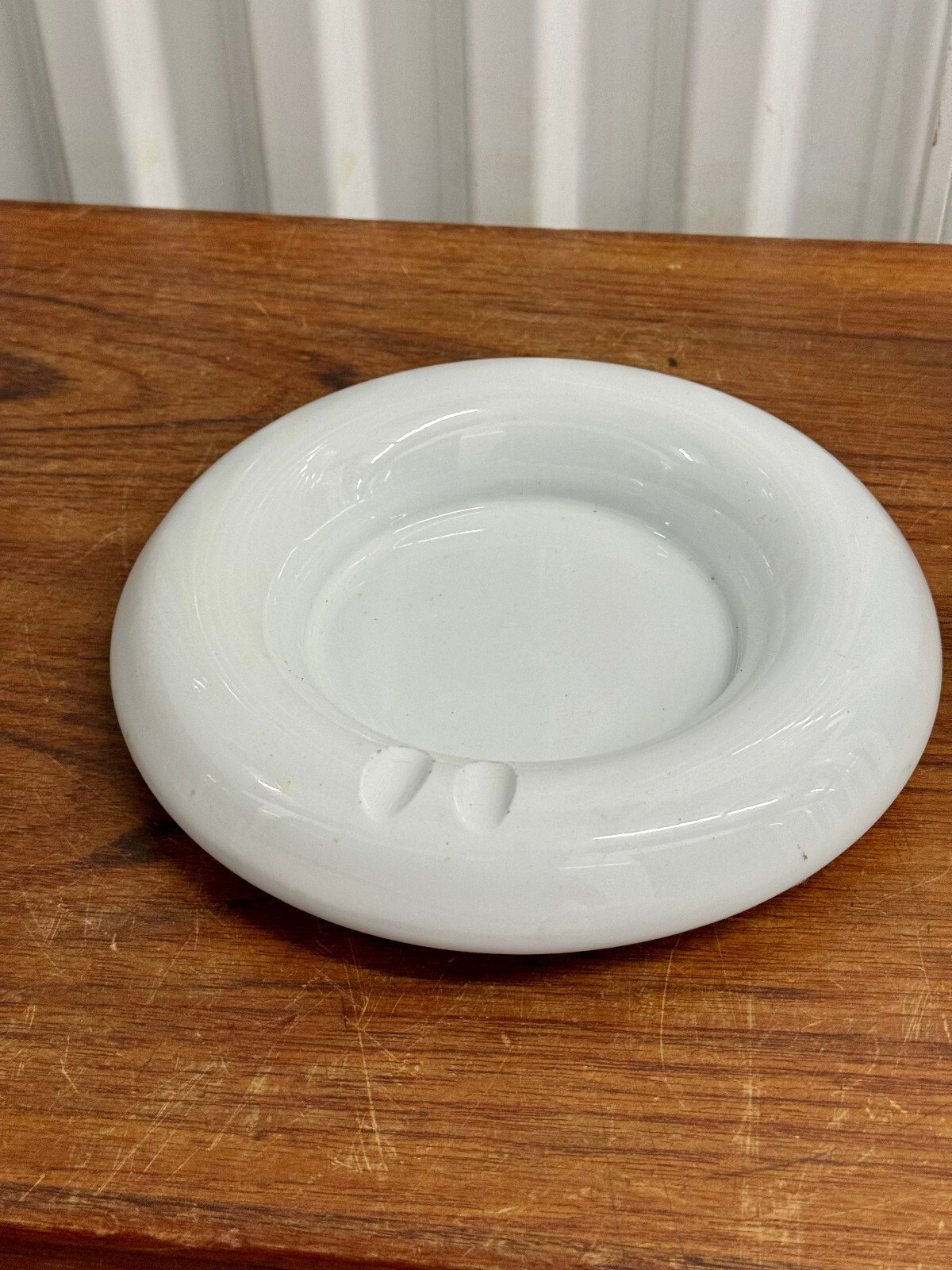 Vintage Mid Century Baldelli Italy Large White Ceramic Ashtray