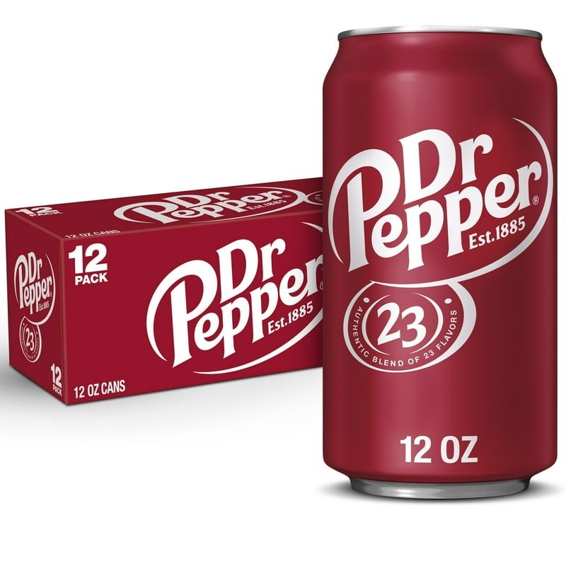 Dr Pepper Soda Pop, 12 fl oz, 12 Pack Cans - Dr Pepper Soda Pop, 12 fl oz, 12 Pack Cans -