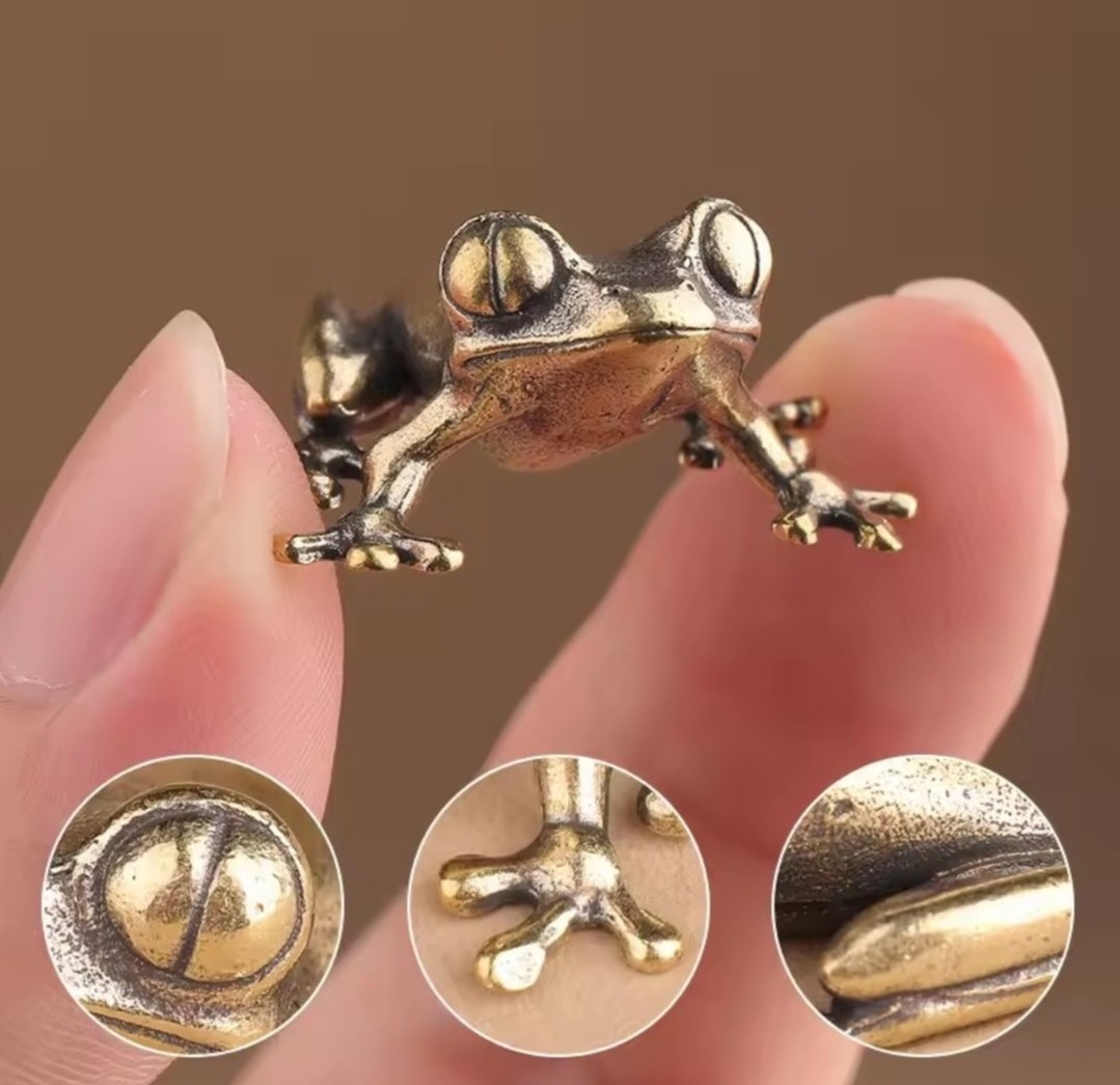 Retro Brass Mini Frog Miniatures Figurines Vintage Animal Figurine Toad Desktop Retro Brass Mini Frog Miniatures Figurines Vintage Animal Figurine Toad Desktop