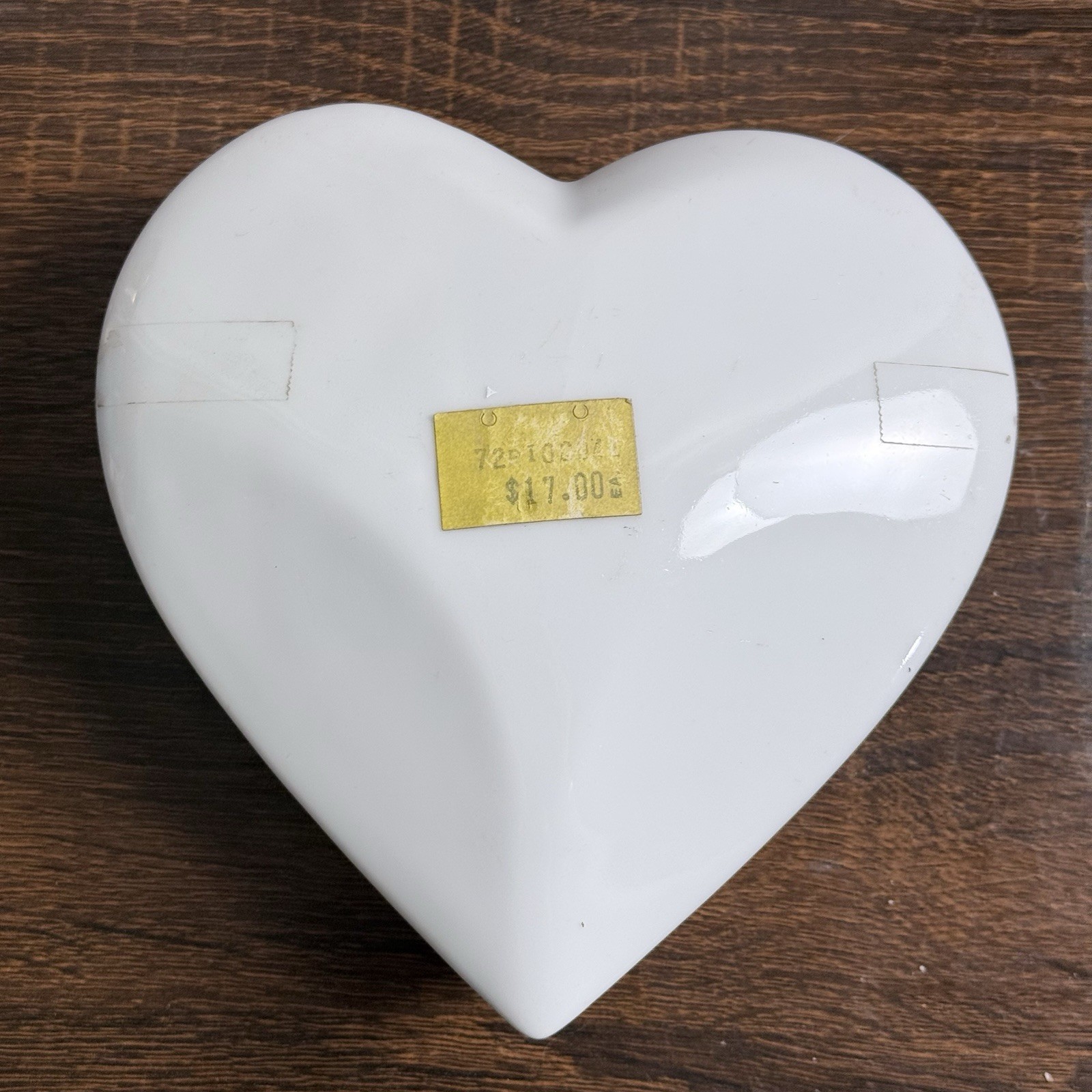 Vintage Germer Porcelanas Brazil White Porcelain Heart Trinket Dish 6”