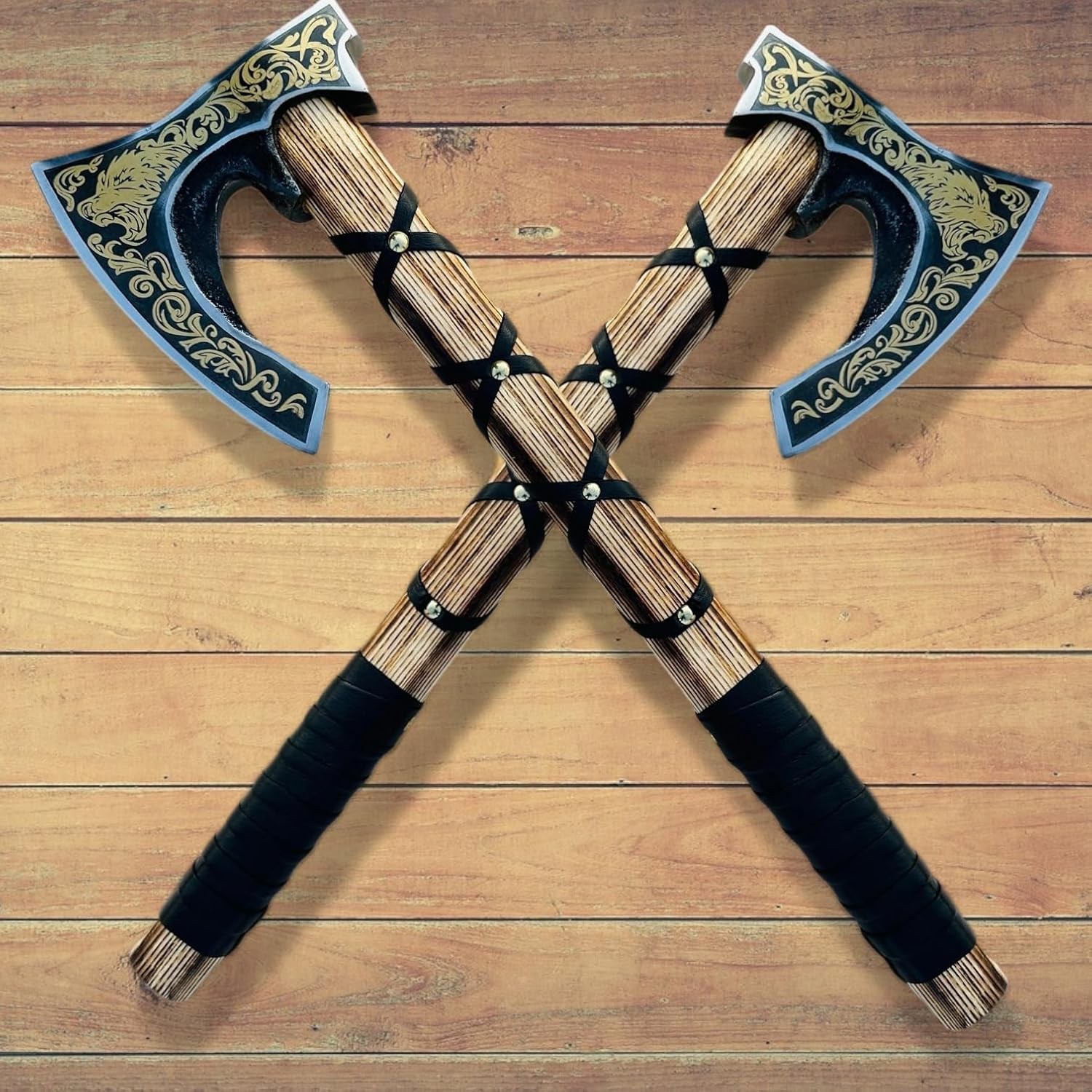 Poshland Custom Gift Forged Carbon Steel Viking Axe with Leather Wrapped Handle Poshland Custom Gift Forged Carbon Steel Viking Axe with Leather Wrapped Handle
