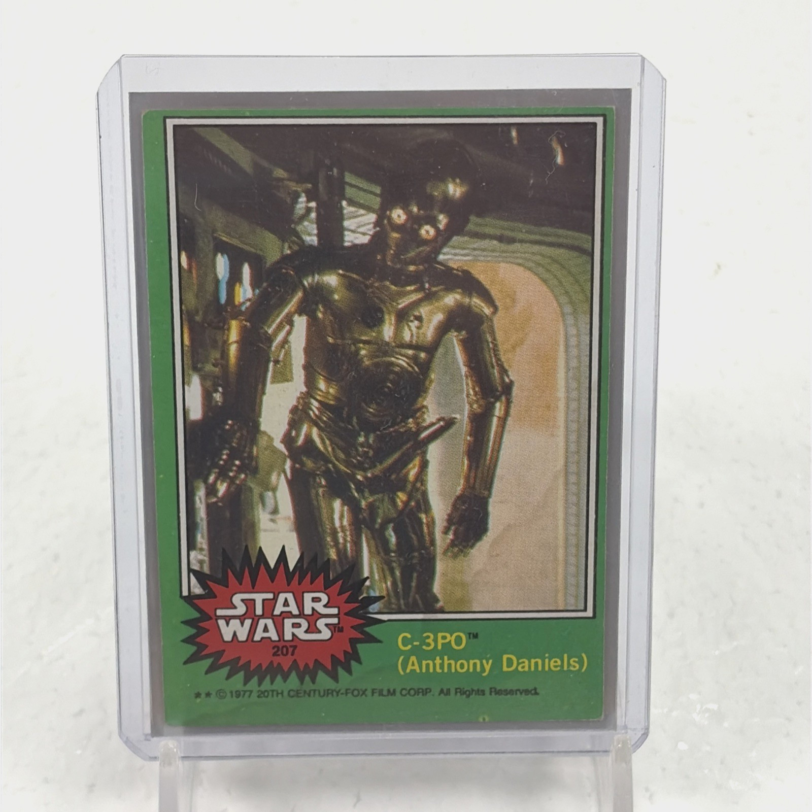 1977 Topps Star Wars C-3PO (Anthony Daniels) #207 Golden Rod Error Version 1977 Topps Star Wars C-3PO (Anthony Daniels) #207 Golden Rod Error Version