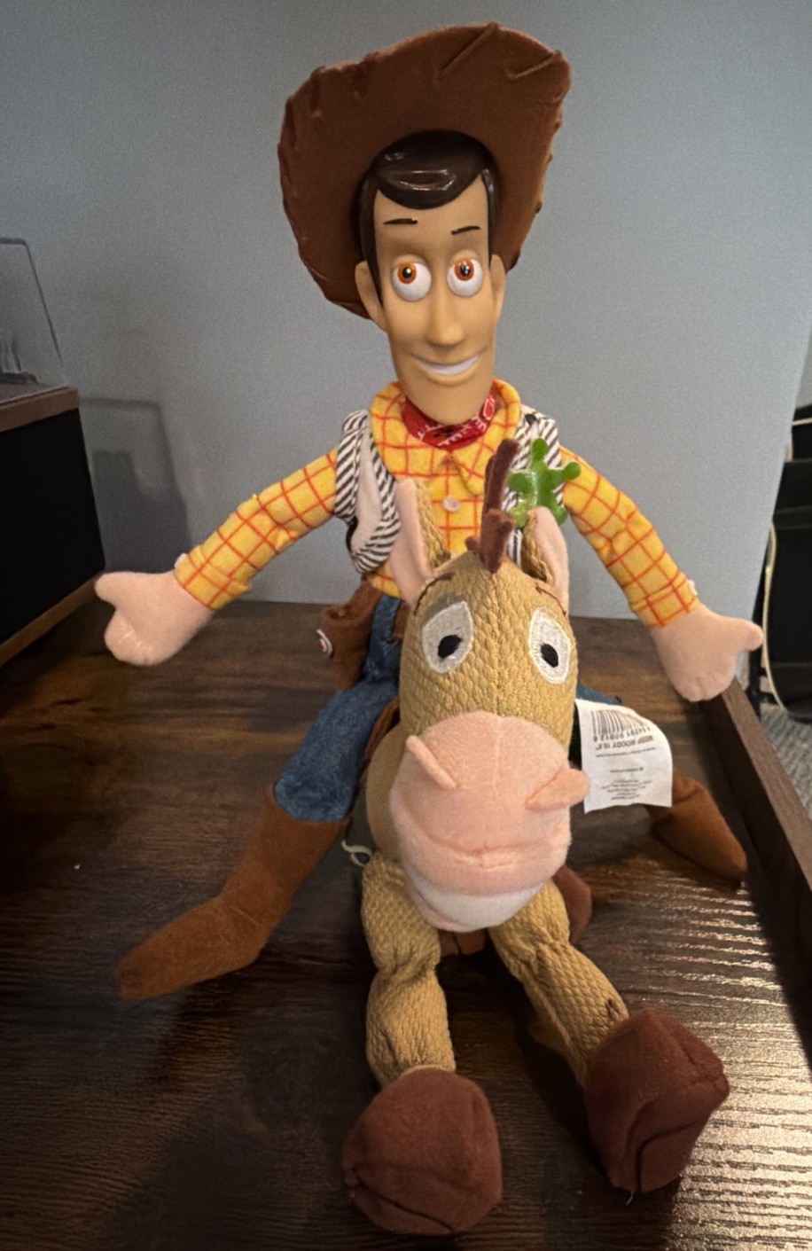 Vintage rare DISNEY Pixar Toy Story  WOODY & BULLSEYE Plush Set