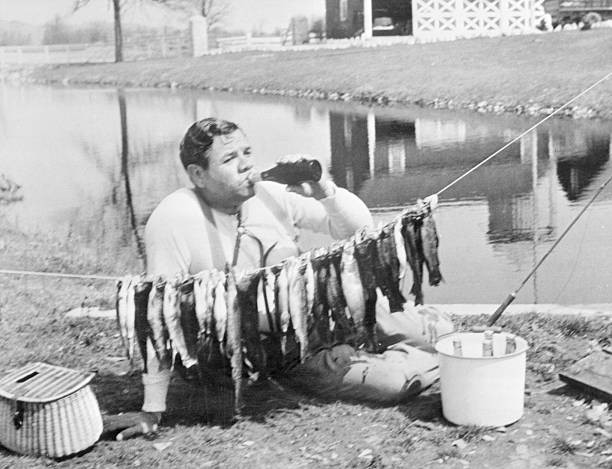 Babe Prefers Fishing Baseball Hainesville New Jersey George Herma- 1941 Photo
