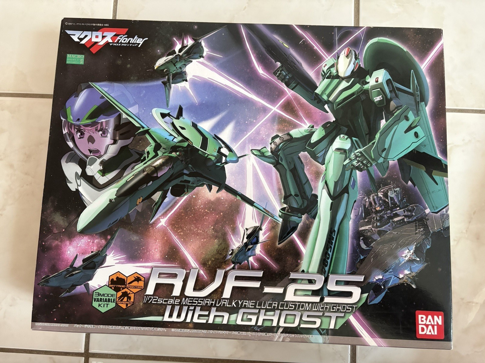 Bandai Rvf-25 Messiah Valkyrie Luca Machine With Ghost Macross Frontier 1/72 JP Bandai Rvf-25 Messiah Valkyrie Luca Machine With Ghost Macross Frontier 1/72 JP