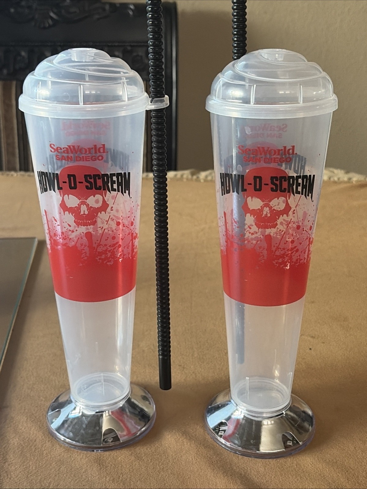SEAWORLD Howl -O- Scream Collectible Light Up Cups