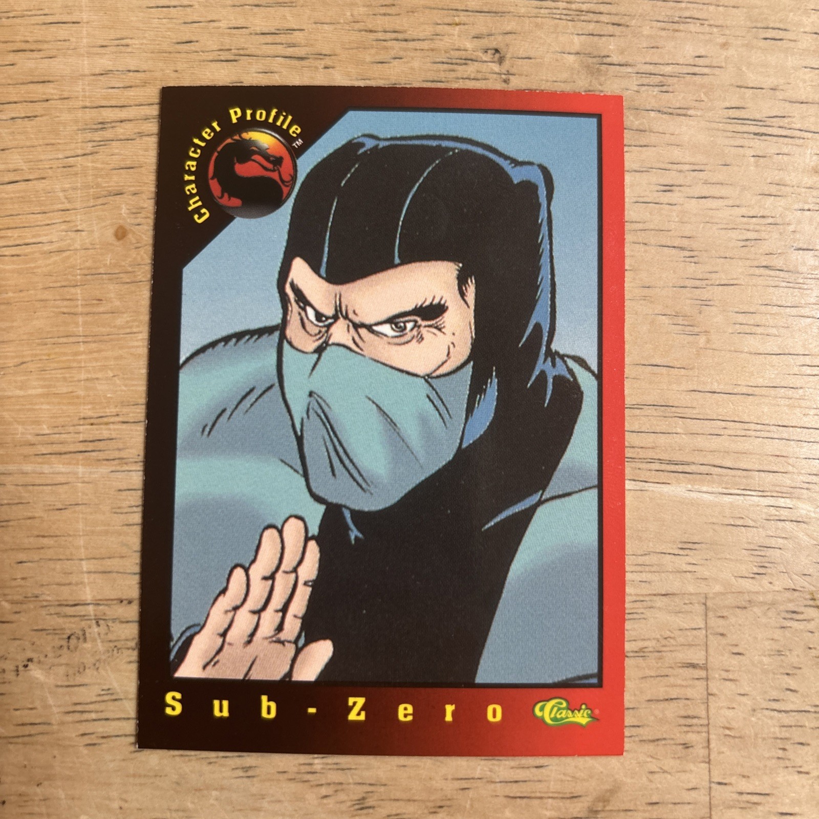 1994 Classic Mortal Kombat Series1 #6 Character Profile: Sub-Zero Trading Card 1994 Classic Mortal Kombat Series1 #6 Character Profile: Sub-Zero Trading Card