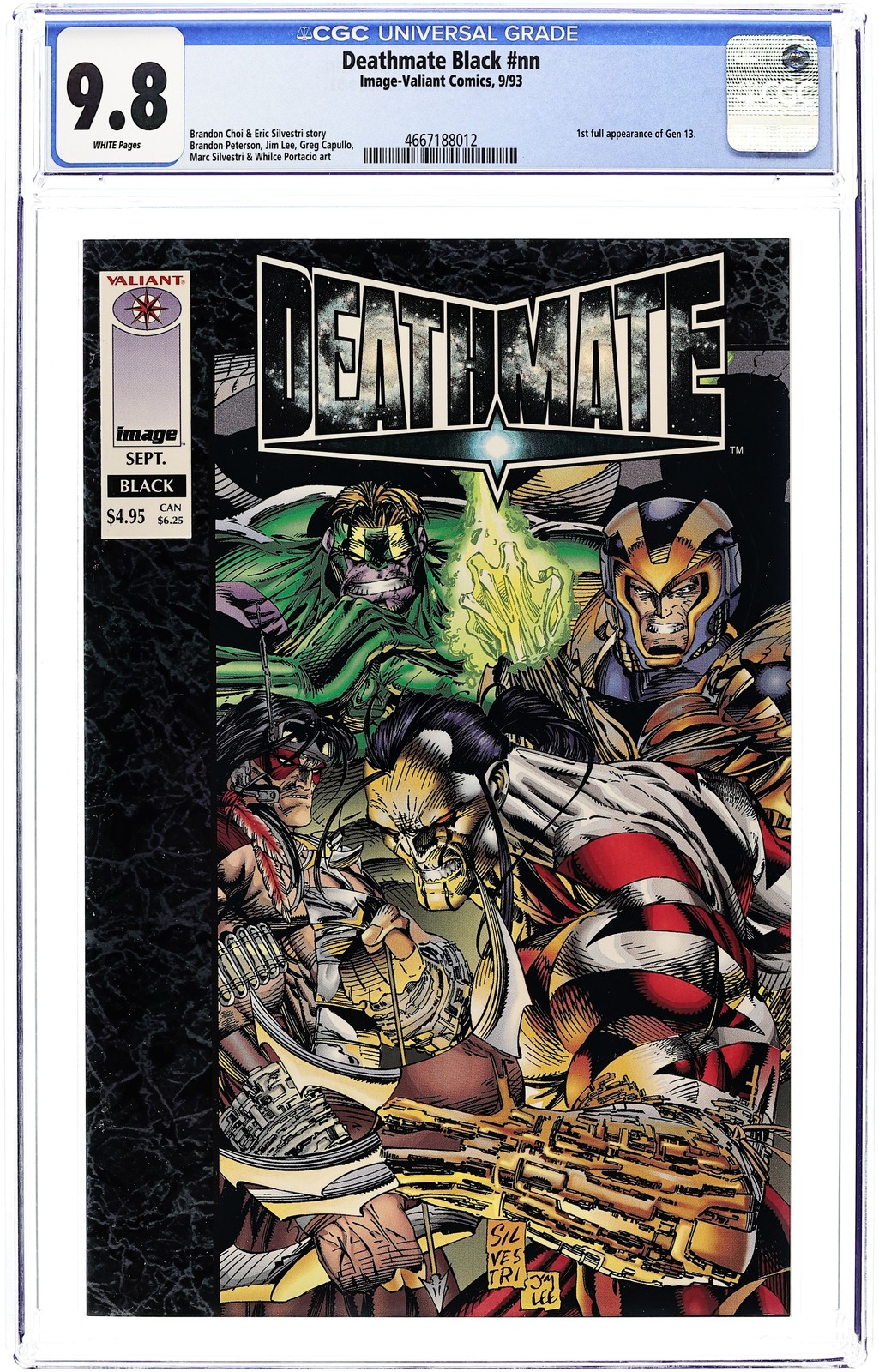 Deathmate Black 1A Silvestri CGC 9.8 1993 4667188012 1st app. Gen 13