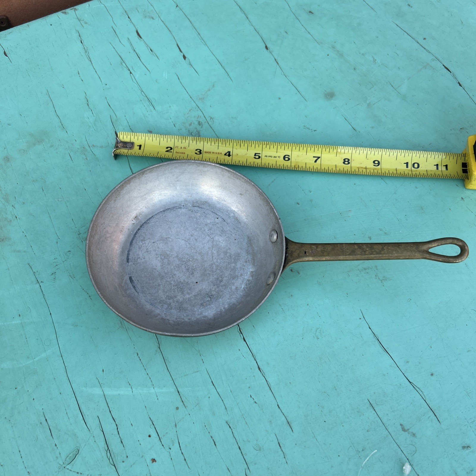 Vintage Copper and Brass Small Pan 5.5in