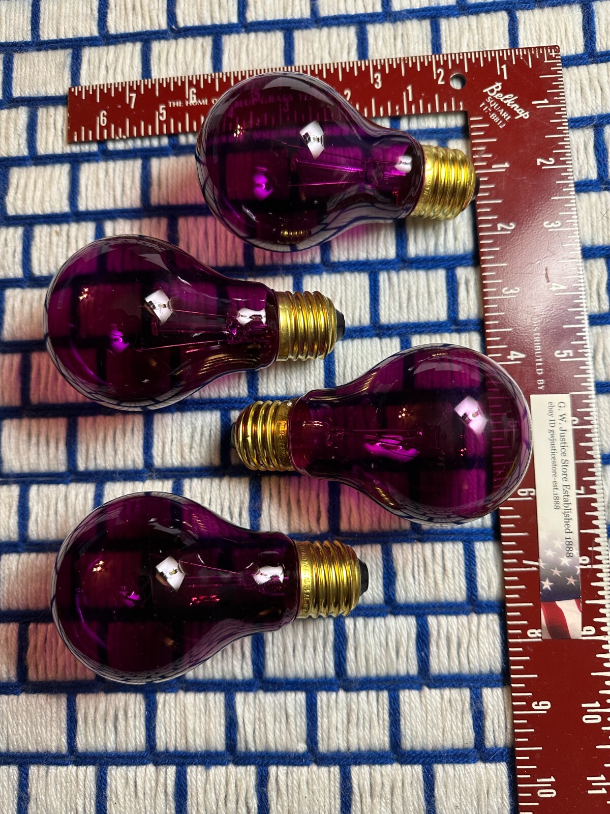 BOXof4 new PURPLE 25w PARTY SIGN service LIGHT BULB 25 watt A19 regular 130V