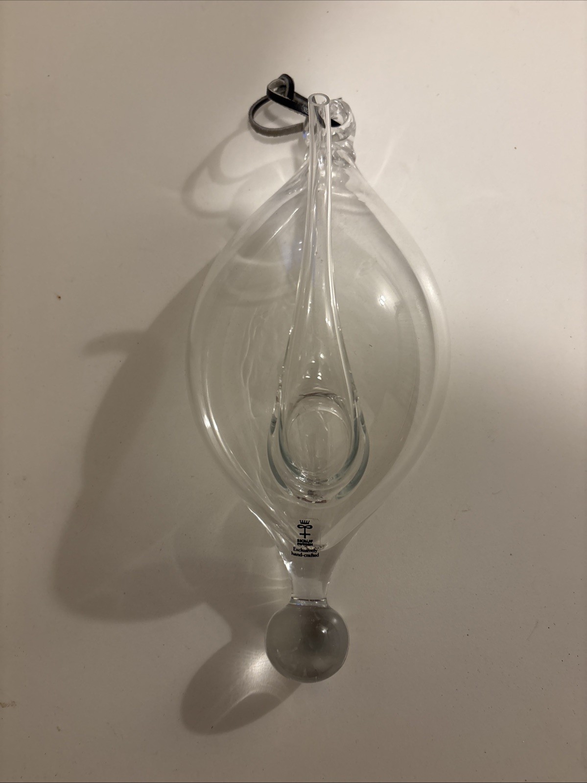 Vintage Skruf Sweden Glass Vatten Water Barometer \