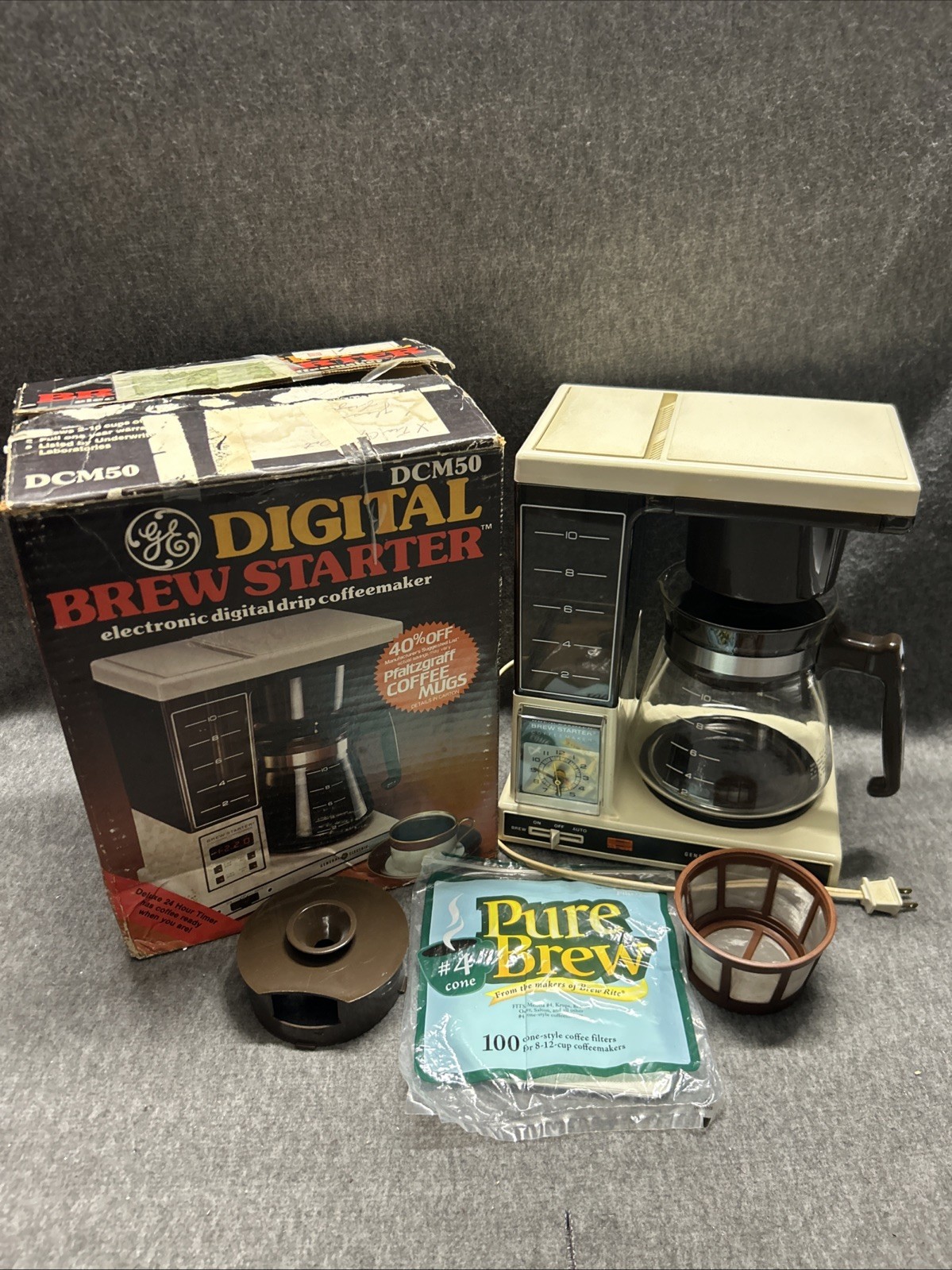 Vintage DCM15 General Electric Brew Starter 10-Cup Automatic Drip Coffee Maker Vintage DCM15 General Electric Brew Starter 10-Cup Automatic Drip Coffee Maker