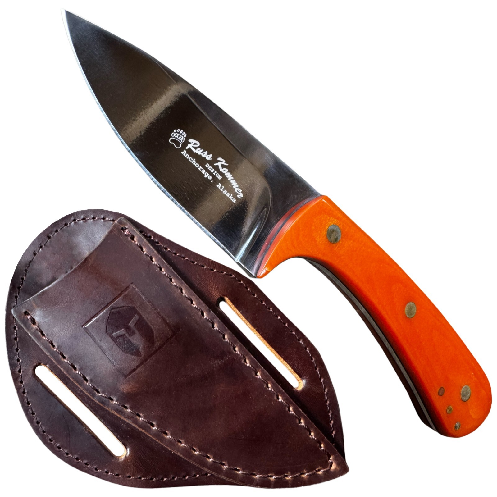 BattlBox Ketchikan By Ross Kommer D2 Steel Fixed Blade Top Grain Leather Sheath BattlBox Ketchikan By Ross Kommer D2 Steel Fixed Blade Top Grain Leather Sheath